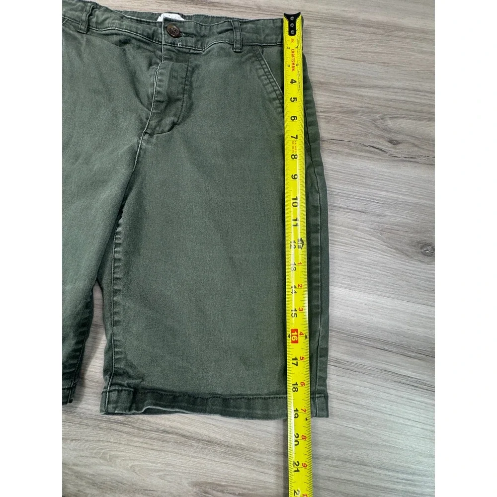 Old Navy Kids Ancient Forest‎ Green Flat Front Twill Shorts Size 16 S/205231-10